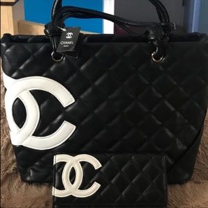 Quilted cambon tote
